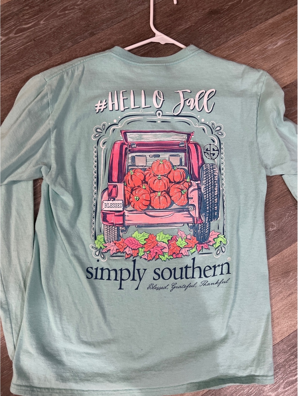 Simply Southern #Hello Fall Long Sleeve T-Shirt Medium
